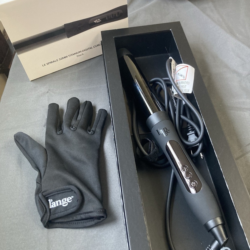 Lange Le Curl Titanium Curling Wand Model Black Barrel 32mm With Box